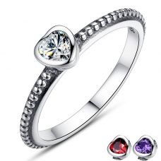 Women's 925 Sterling Silver Ring "Ring Love Heart"